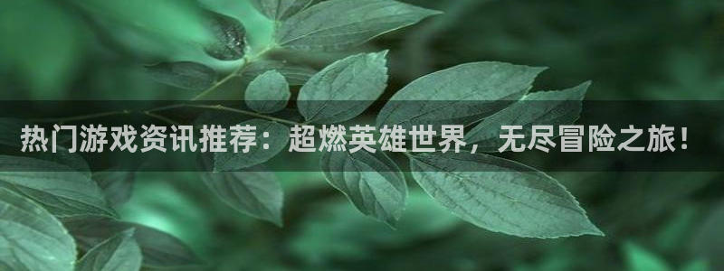 天美娱乐平台登录：热门游戏资讯推荐：超燃英雄世界，无尽冒险之
